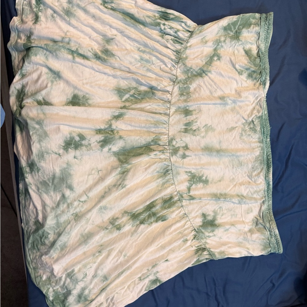 Torrid Green and White Tie-Dye Tube Top